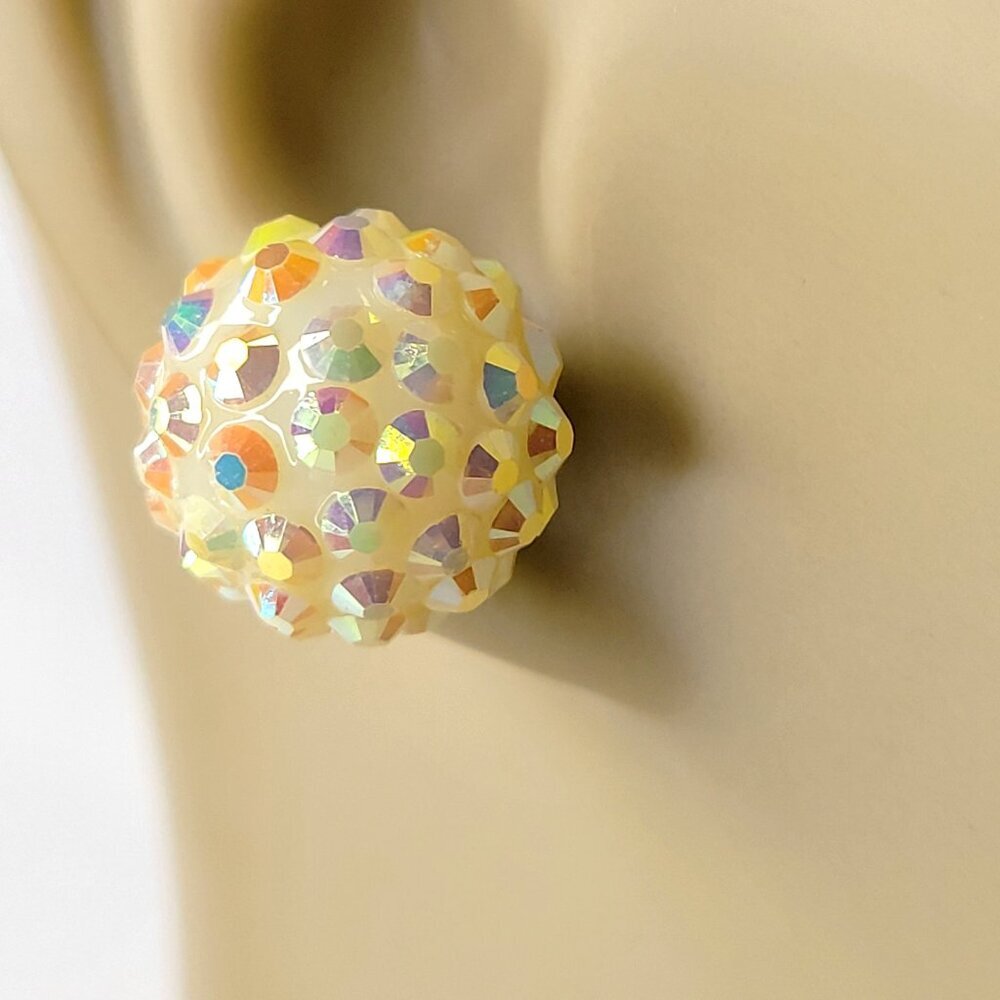 Sparkling Dome Rhinestone Earrings